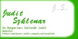 judit szklenar business card