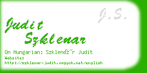 judit szklenar business card